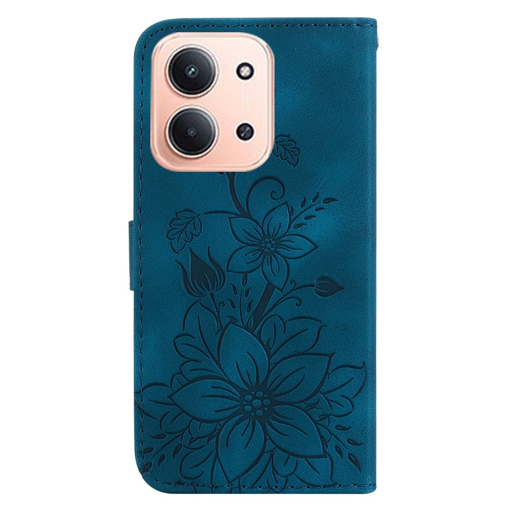 Lily könyv tok Xiaomi Redmi 15C 4G/5G (173mm) - sötétkék
