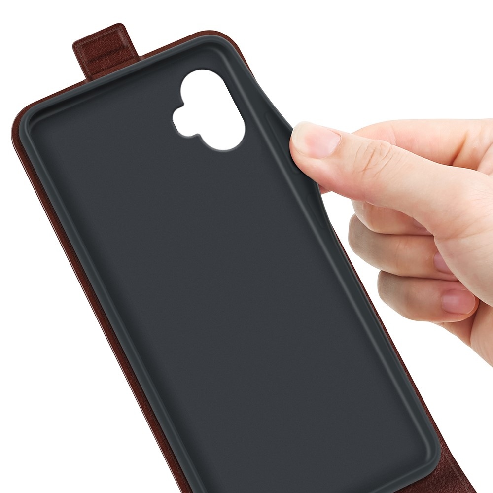 Függőleges könyvtáska Samsung Galaxy Xcover 7 Pro készülékhez - barna