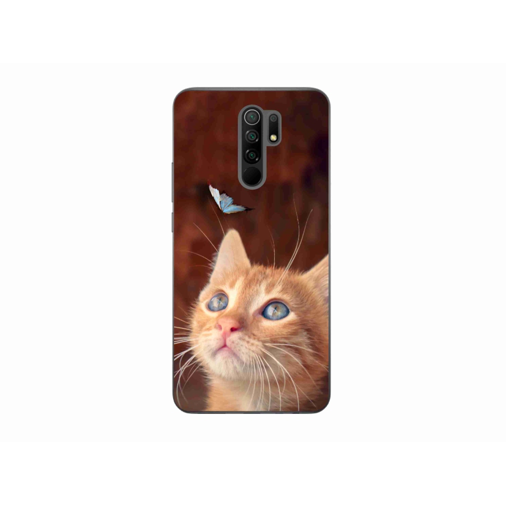 Gél borítás mmCase a Xiaomi Redmi 9-hez - pillangó és cica