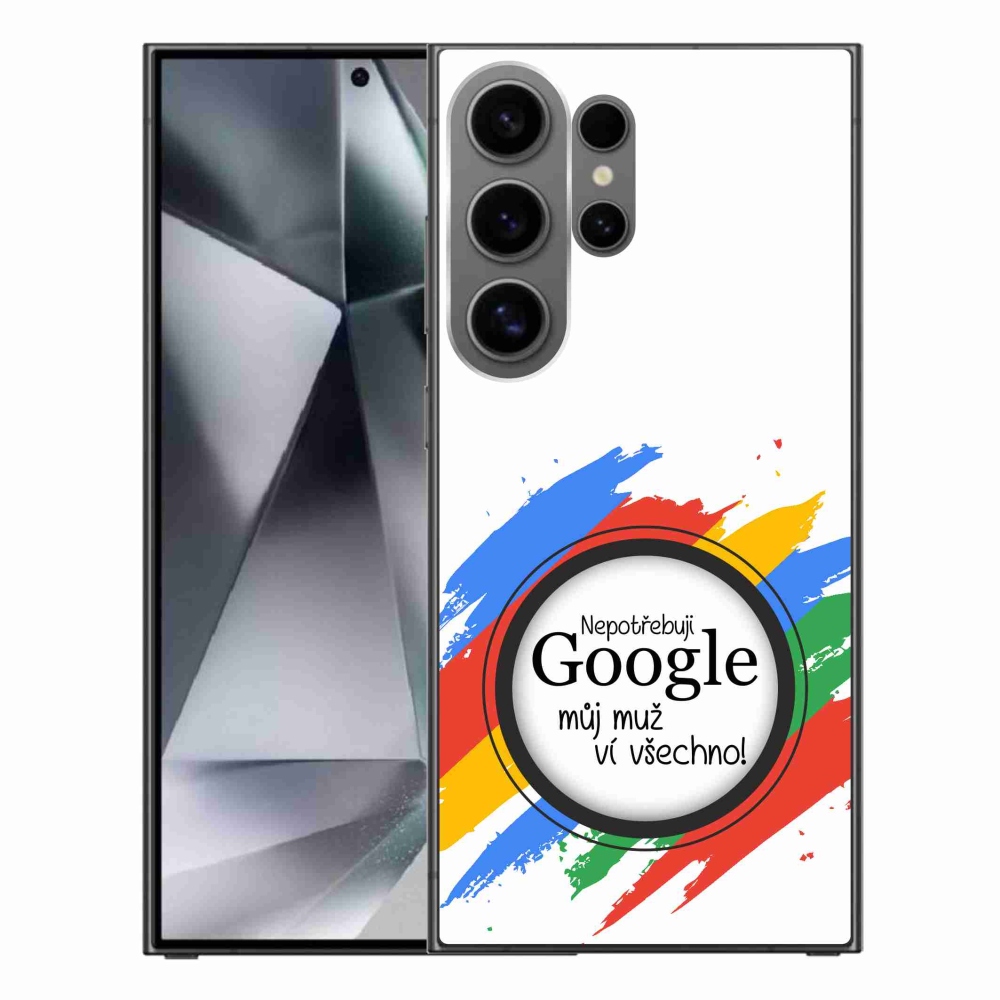 Gél borító mmCase Samsung Galaxy S24 Ultra - az ember mindent tud fehér háttérrel