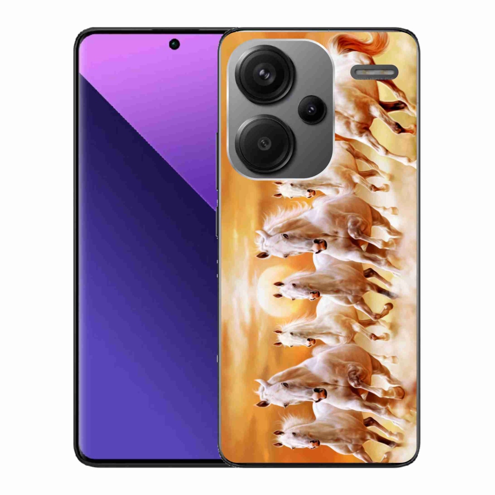 Gél tok mmCase a Xiaomi Redmi Note 13 Pro+ 5G számára - lovak 2