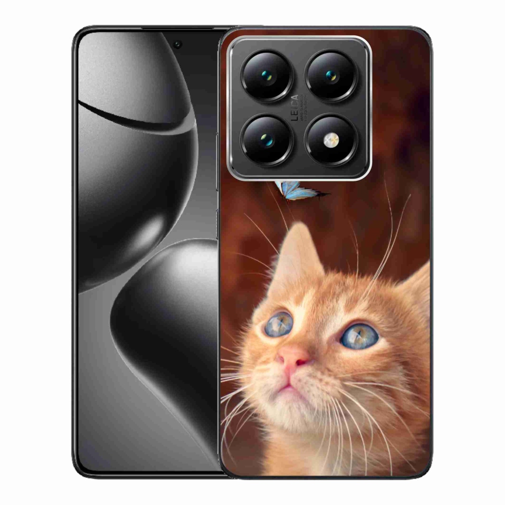 Gél borítás mmCase a Xiaomi 14T Pro számára - pillangó és cica