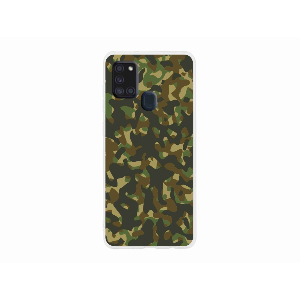 Zselés borítás mmCase Samsung Galaxy A21s készülékhez - terepszínű minta 1