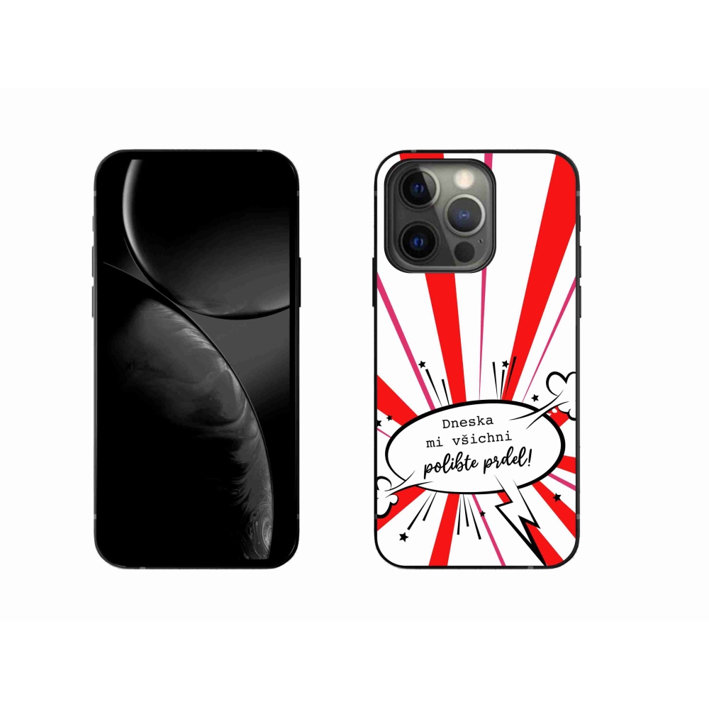 Gél borító mmCase iPhone 13 Pro 6.1 készülékhez - vicces szöveg 15 fehér háttér