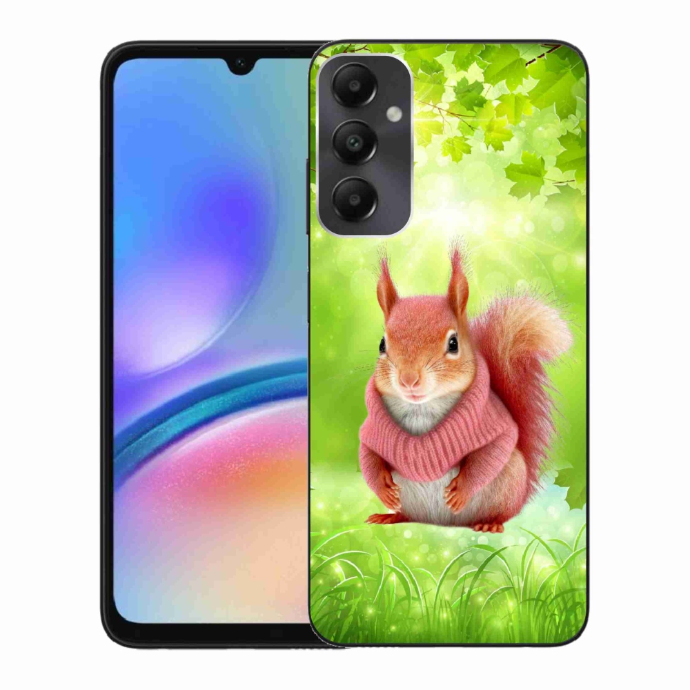 Zselés borítás mmCase Samsung Galaxy A05s készülékhez - mókus pulóverben