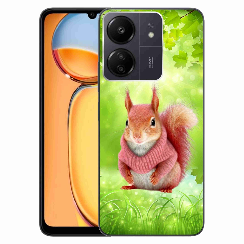 Gél borítás mmCase a Xiaomi Poco C65/Redmi 13C számára - mókus pulóverben