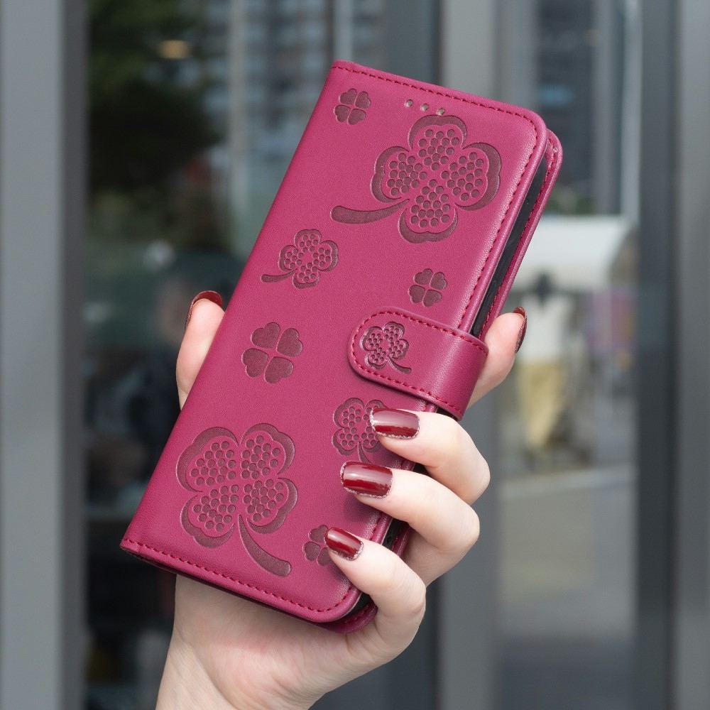 Clover könyv tok Honor X8c-hez - rózsaszínű