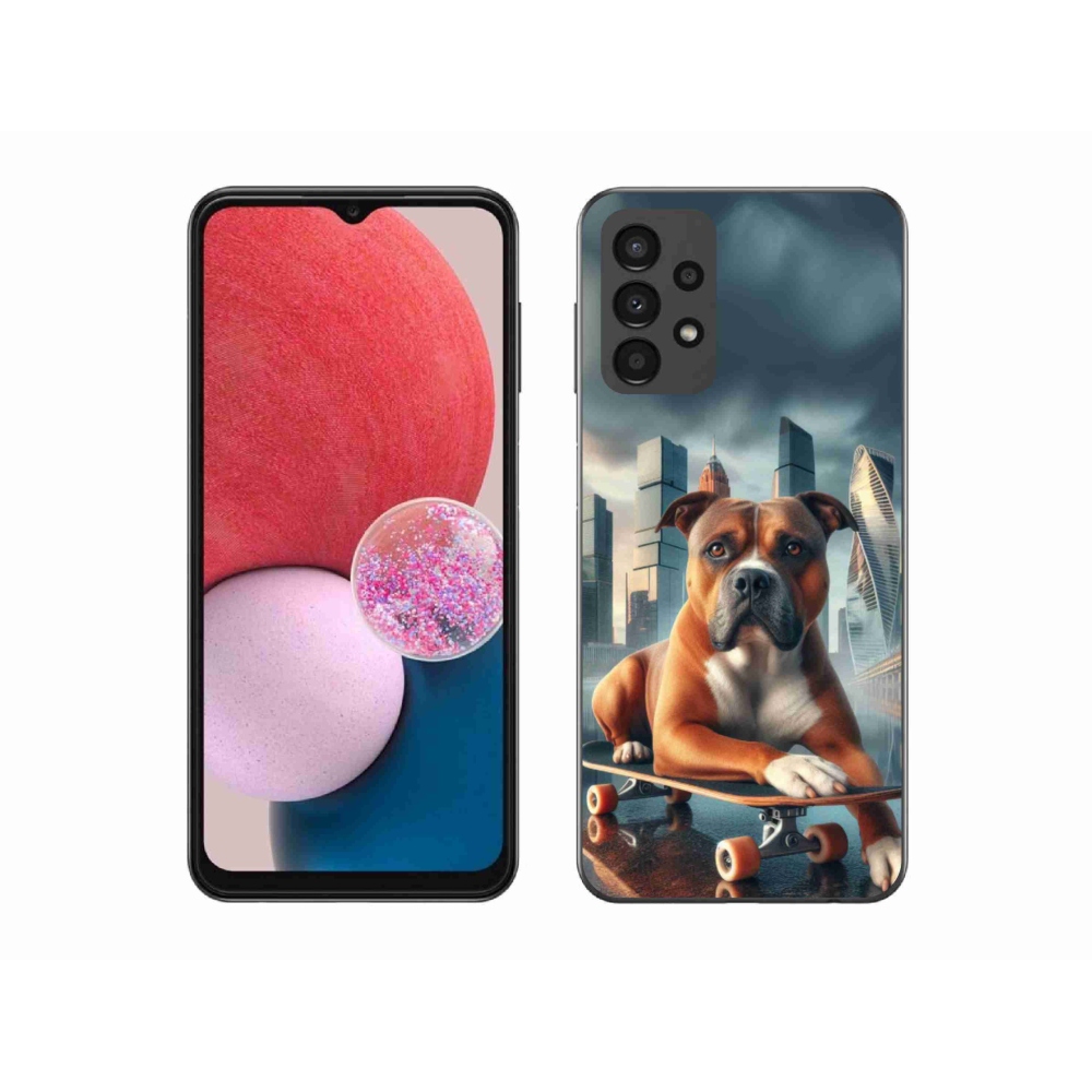 Zselés borítás mmCase Samsung Galaxy A13 4G - kutya gördeszkán