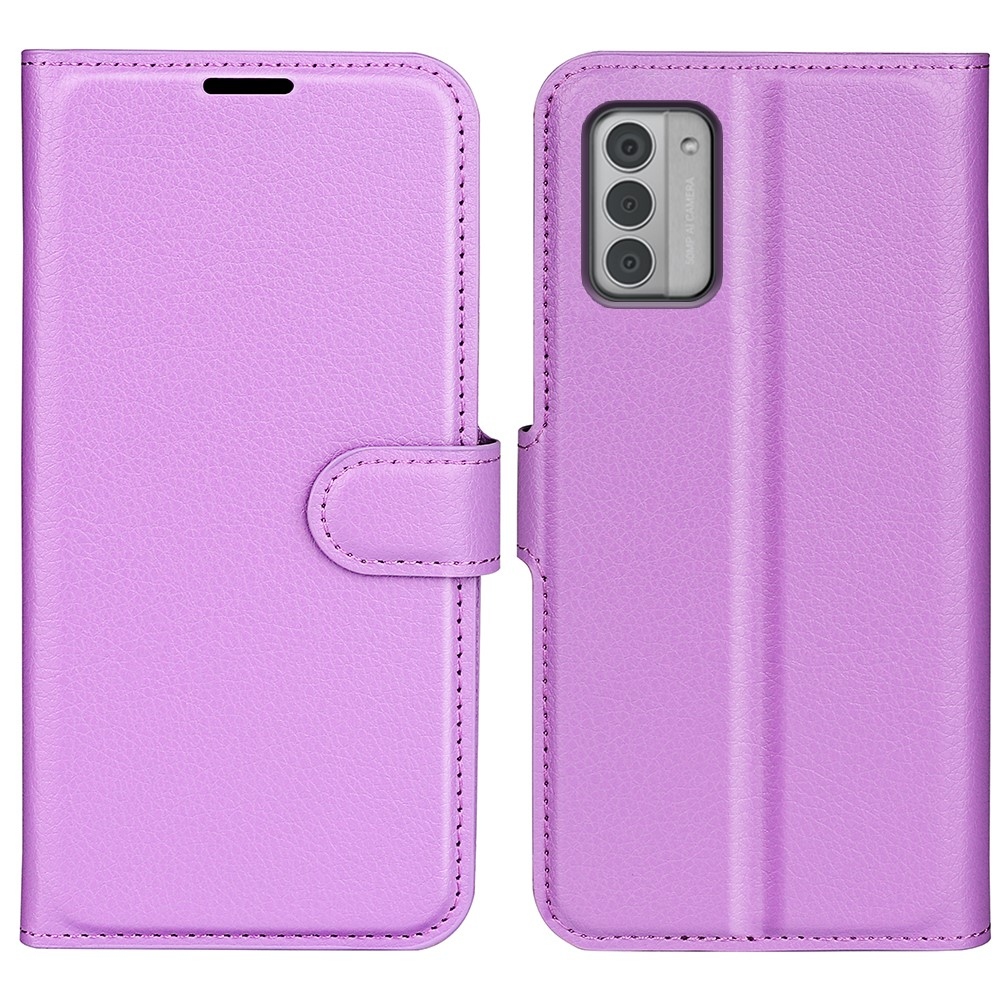 Litchi könyvtáska Nokia G42 készülékhez - lila