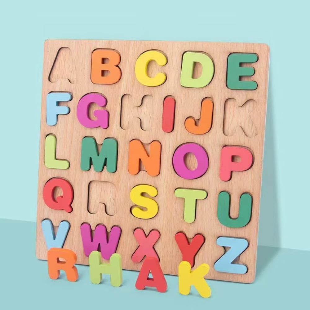 Fa puzzle gyerekeknek - ábécé