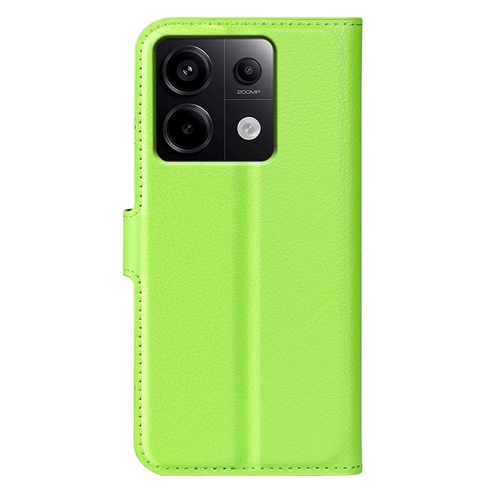 Litchi könyv tok Xiaomi Redmi Note 13 Pro 5G/Poco X6 5G - zöld