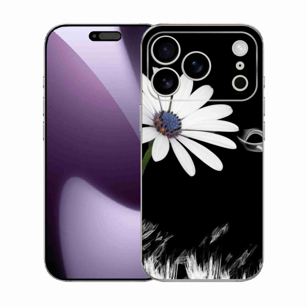 Zselés borítás mmCase iPhone 17 Pro készülékhez - fehér virág