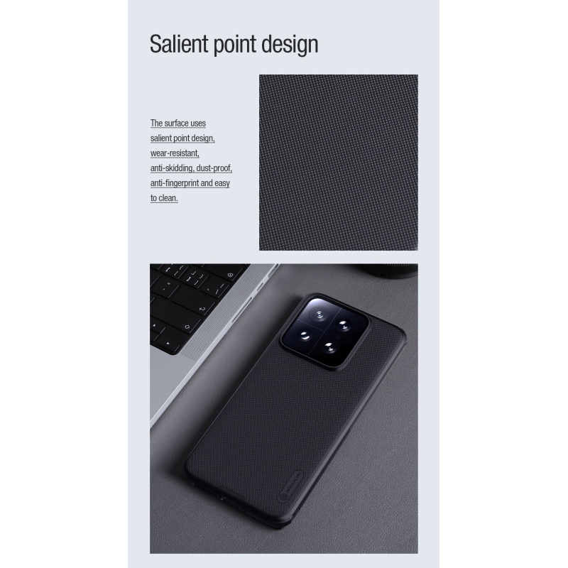 Nillkin Super Frosted PRO mágneses hátlap Xiaomi 14 Fekete