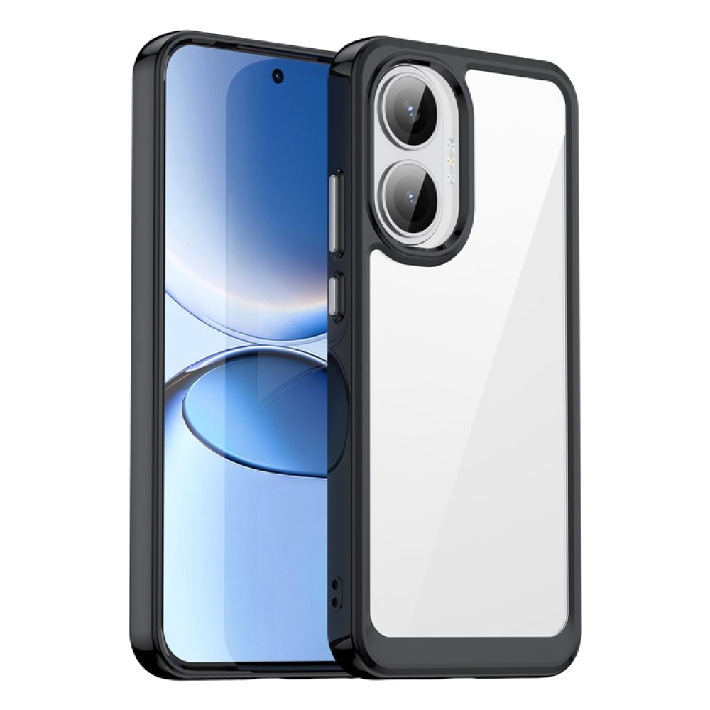 Gél tok fix hátlappal a Xiaomi Poco F7 5G készülékhez - fekete