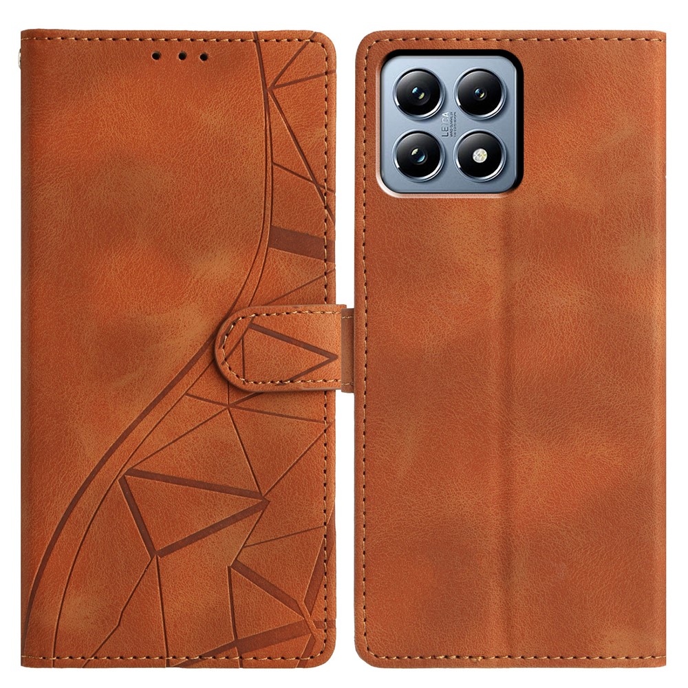Háromszögek könyvtáska Xiaomi 15T Pro-hoz - barna