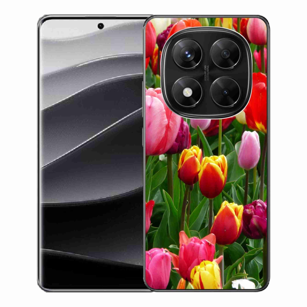 Gél borítás mmCase a Xiaomi Redmi Note 14 Pro 5G/Poco X7 5G számára - tulipánok