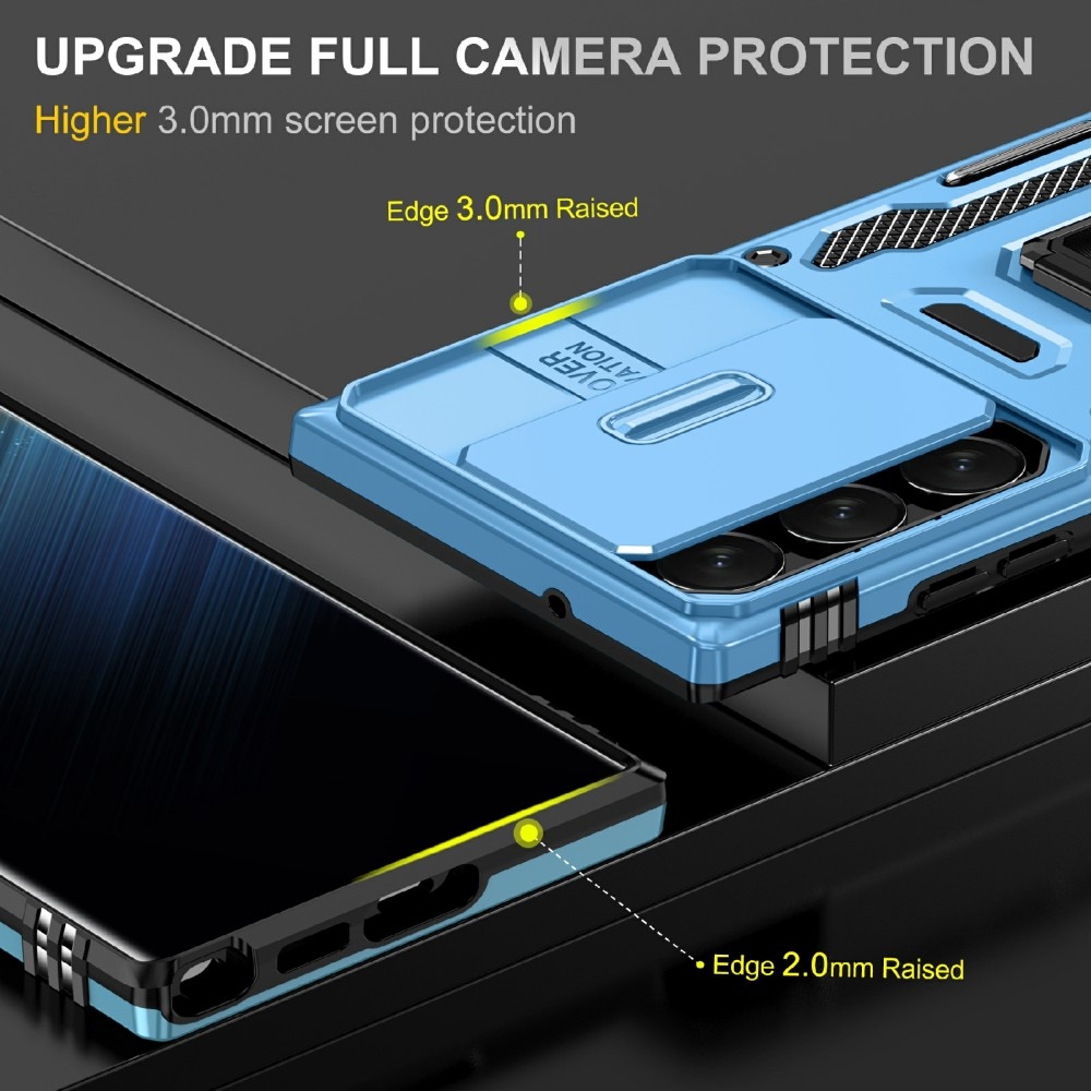 Gyűrűk tartós borítása Samsung Galaxy S25 Ultra készülékhez - világoskék