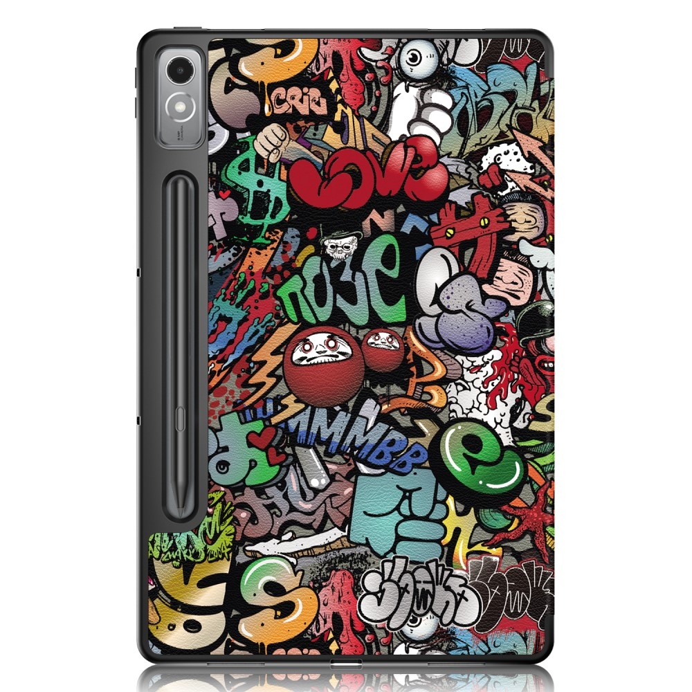 Patte intelligens záró tok Lenovo Tab P12 táblagéphez - graffiti