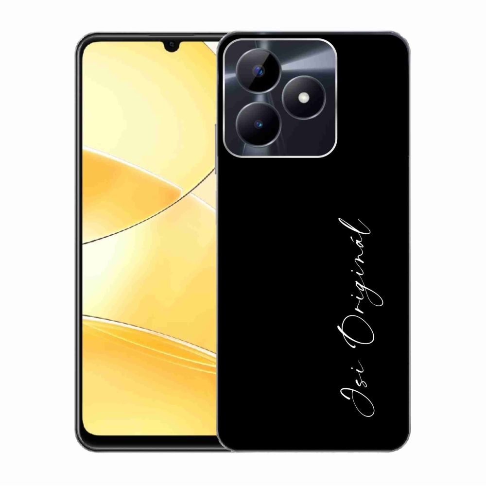 Gél borító mmCase a Realme C51/C53 készülékhez - te vagy az eredeti fekete háttér
