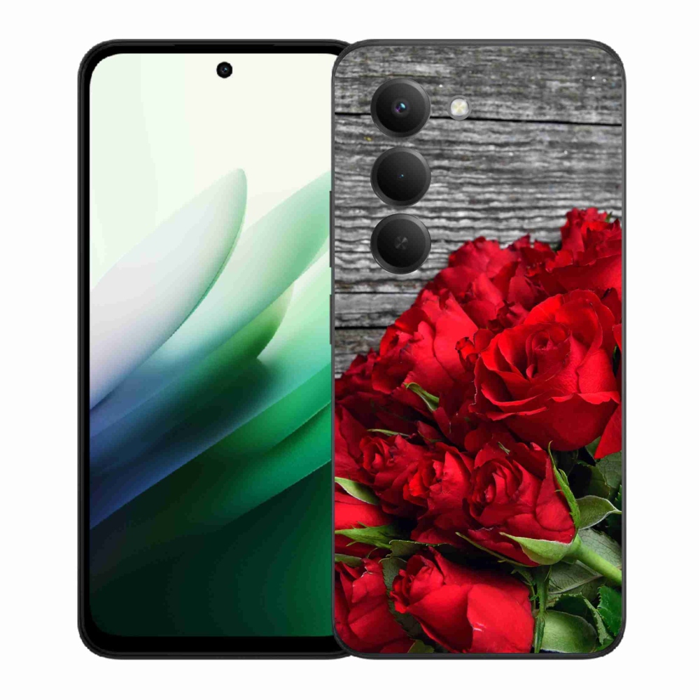 Gél borítás mmCase a Xiaomi Redmi 15 5G-hez - piros rózsa