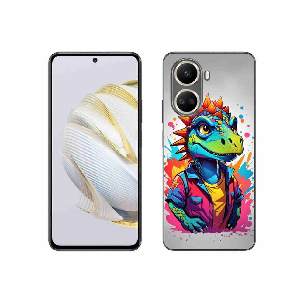 Gél borítás mmCase a Huawei Nova 10 SE-hez - színes dinoszauruszok