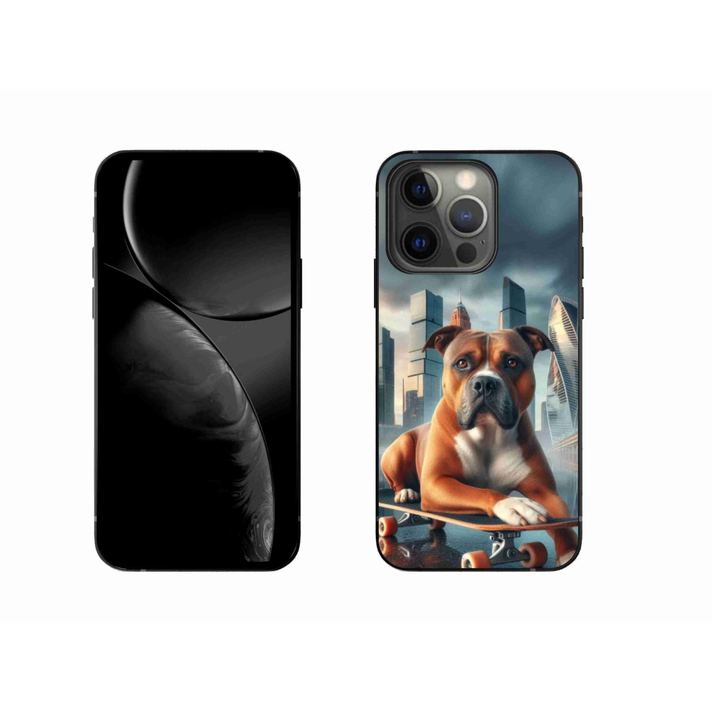 Gél borítás mmCase iPhone 13 Pro 6.1 készülékhez - kutya gördeszkán