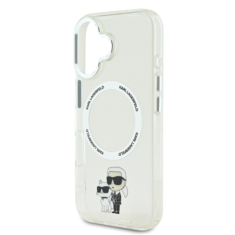 Karl Lagerfeld IML Karl és Choupette MagSafe MagSafe hátlap iPhone 16 Plus-hoz Átlátszó