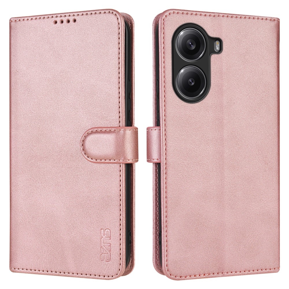 AZNS tok könyv tok Xiaomi Poco X7 Pro 5G-hez - rózsa arany