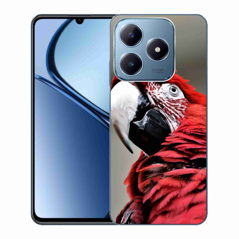 Gél tok mmCase a Realme C63 készülékhez - papagáj ara piros