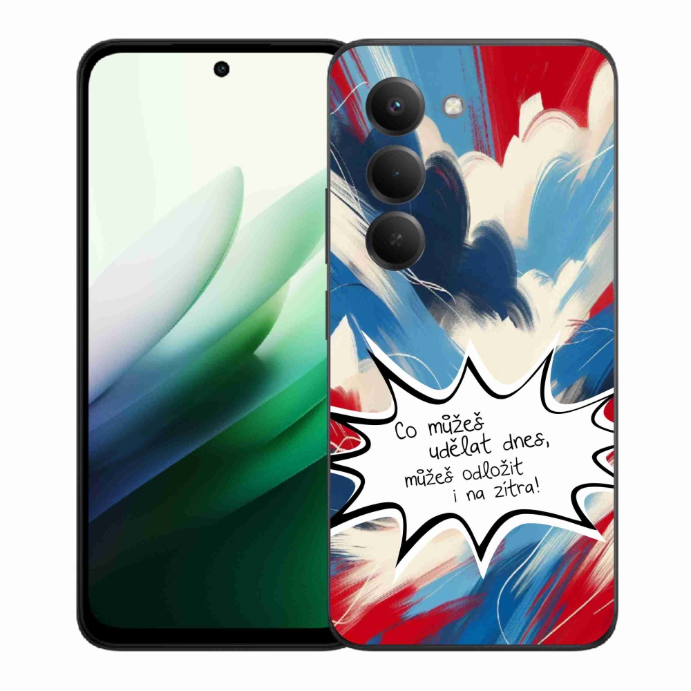 Gél borító mmCase a Xiaomi Redmi 15 5G-hez - vicces szöveg 9 fehér háttérrel