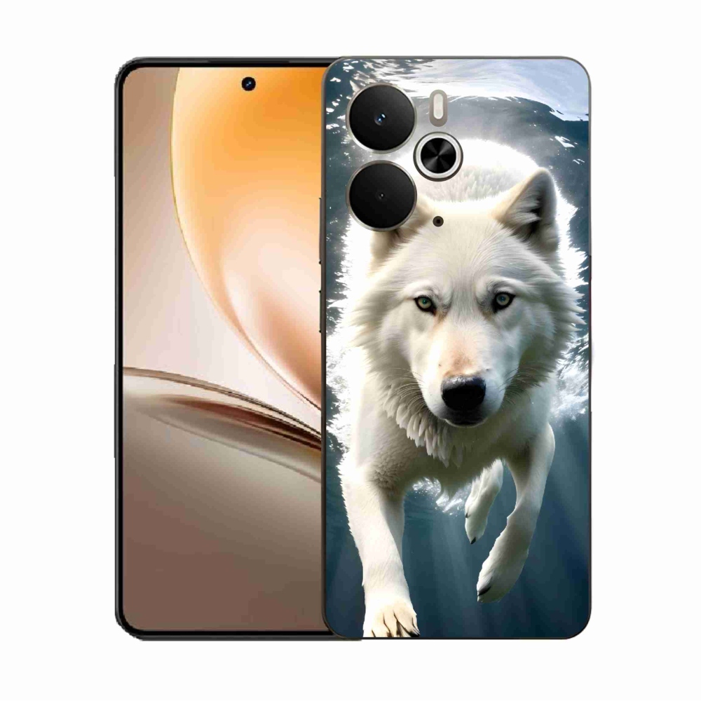 Gél borítás mmCase a Realme 14 5G készülékhez - fehér farkas