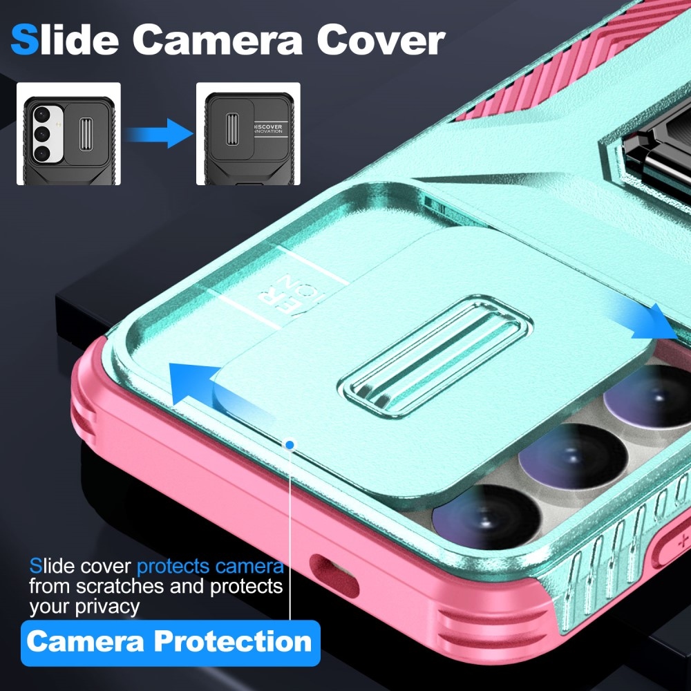 Csúszásálló borító Samsung Galaxy S24+/S25+ készülékhez - teal/pink