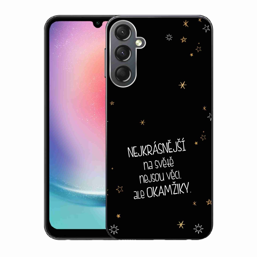 Gél borítás mmCase Samsung Galaxy A24 - idézem 4 fekete háttérrel