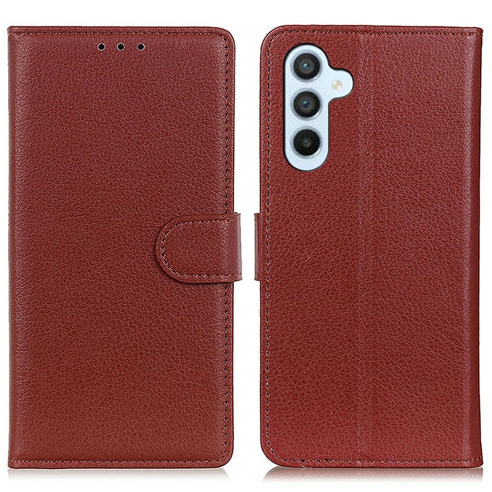 Litchie könyvtáska Samsung Galaxy A56 5G - barna