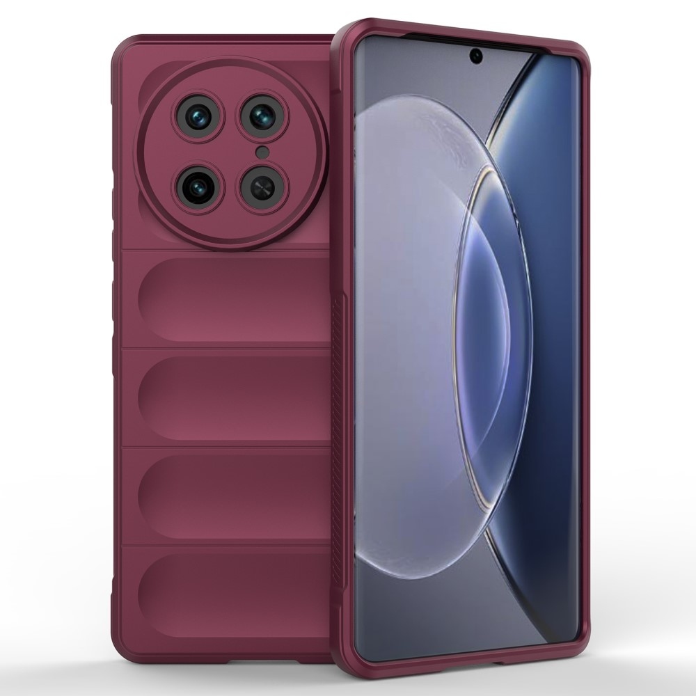 Rugg tartós zselés tok a Vivo X90 Pro készülékhez - bordó színű