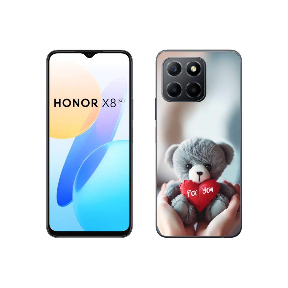 Gél borítás mmCase a Honor X8 5G/70 Lite 5G számára - mackó a szerelmesek számára