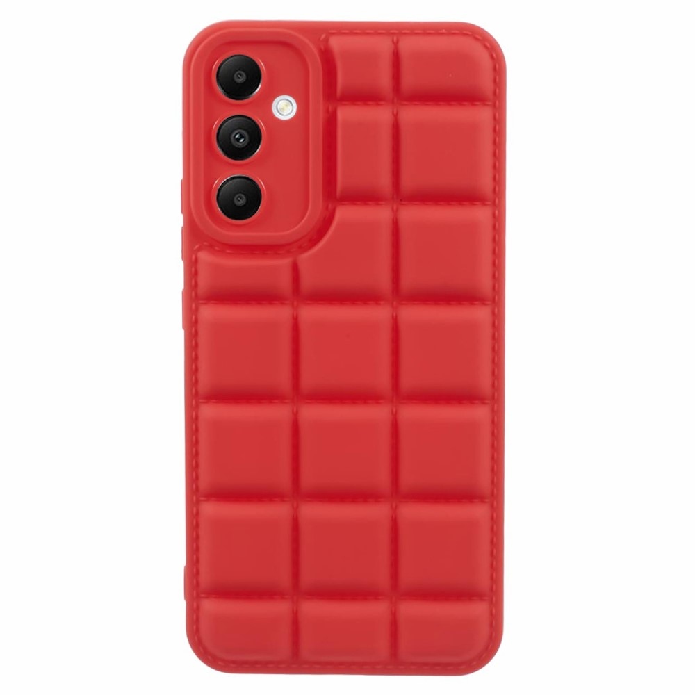 Rácsos tartós zselés tok Samsung Galaxy A24 készülékhez - piros