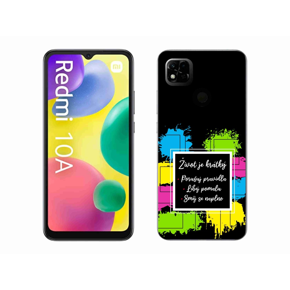 Gél borítás mmCase a Xiaomi Redmi 10A számára - idézem 5 fekete háttér