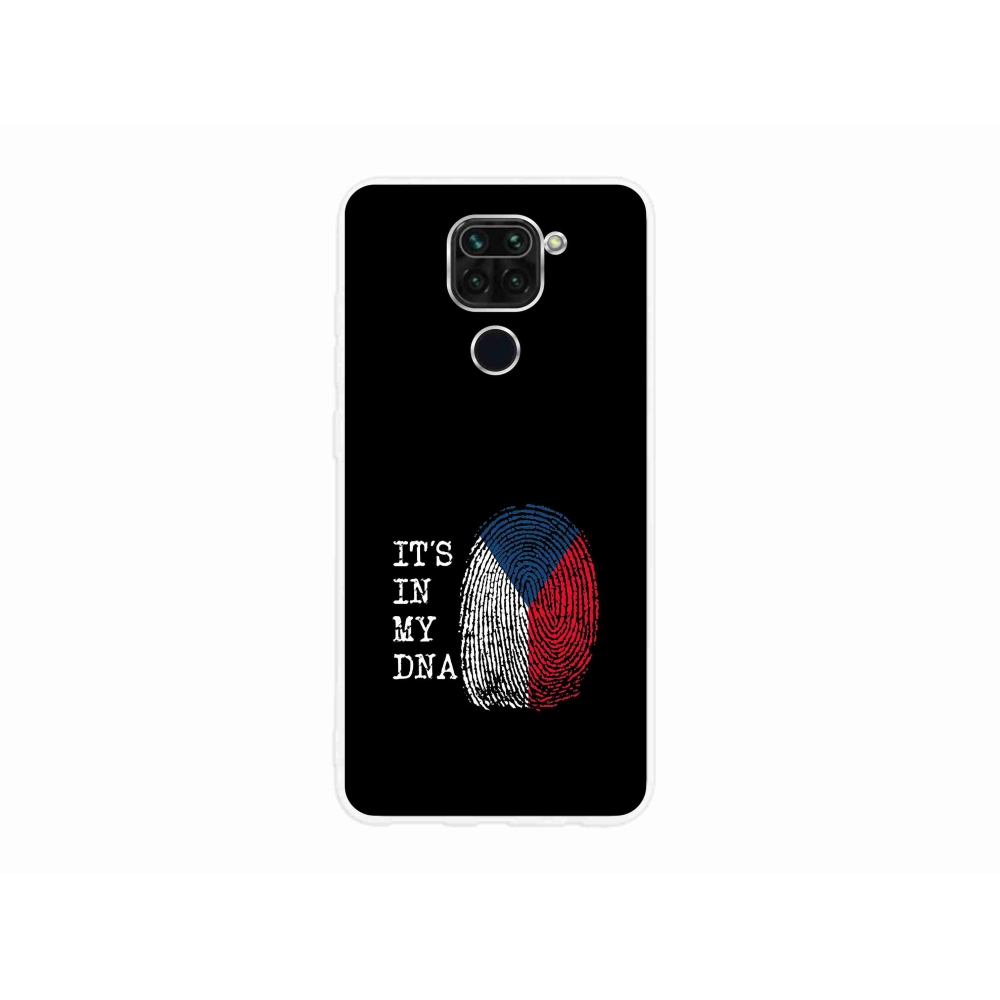 Gél borító mmCase a Xiaomi Redmi Note 9-hez - zászlós ujjlenyomat fekete háttérrel