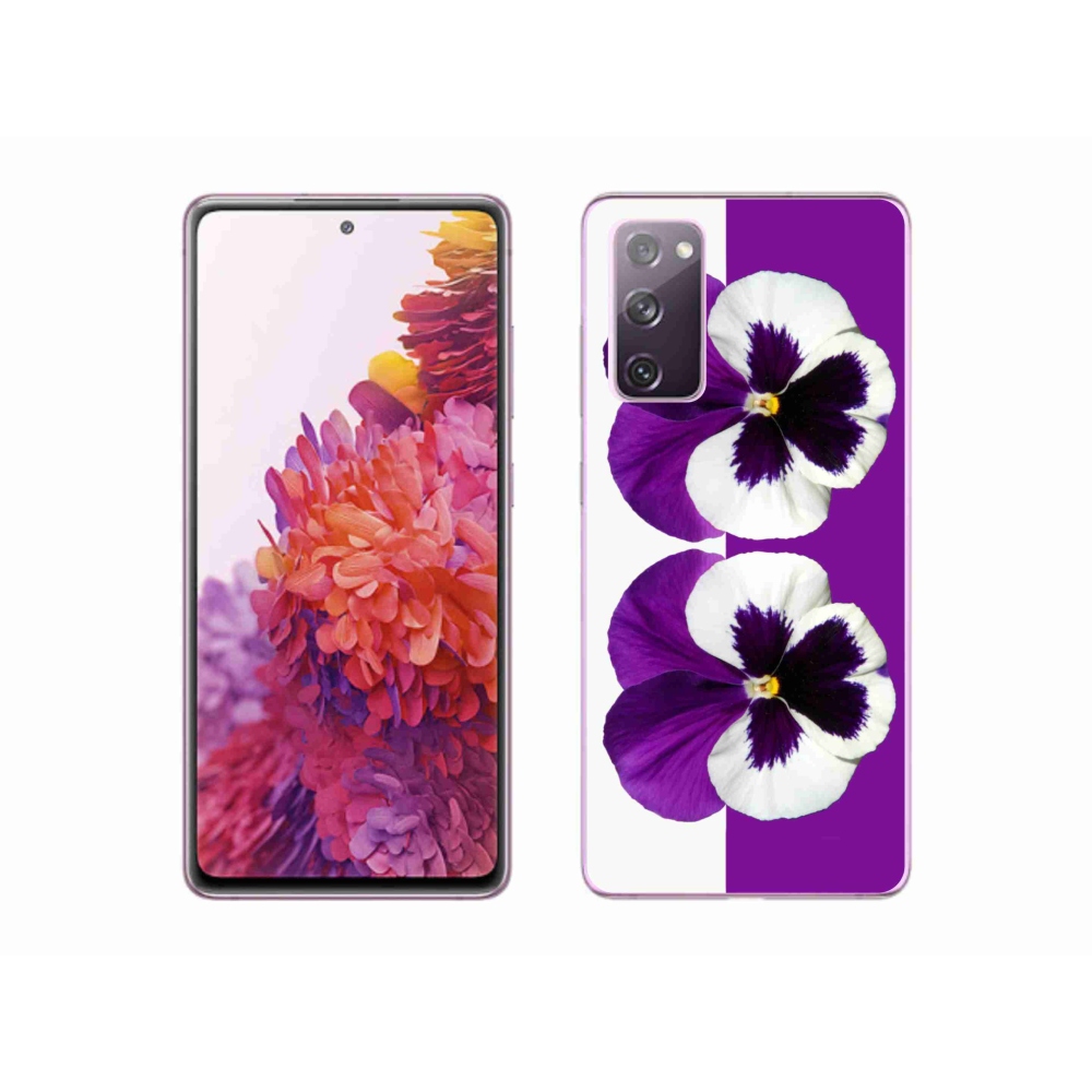 Zselés borítás mmCase Samsung Galaxy S20 FE készülékhez - lila és fehér virág