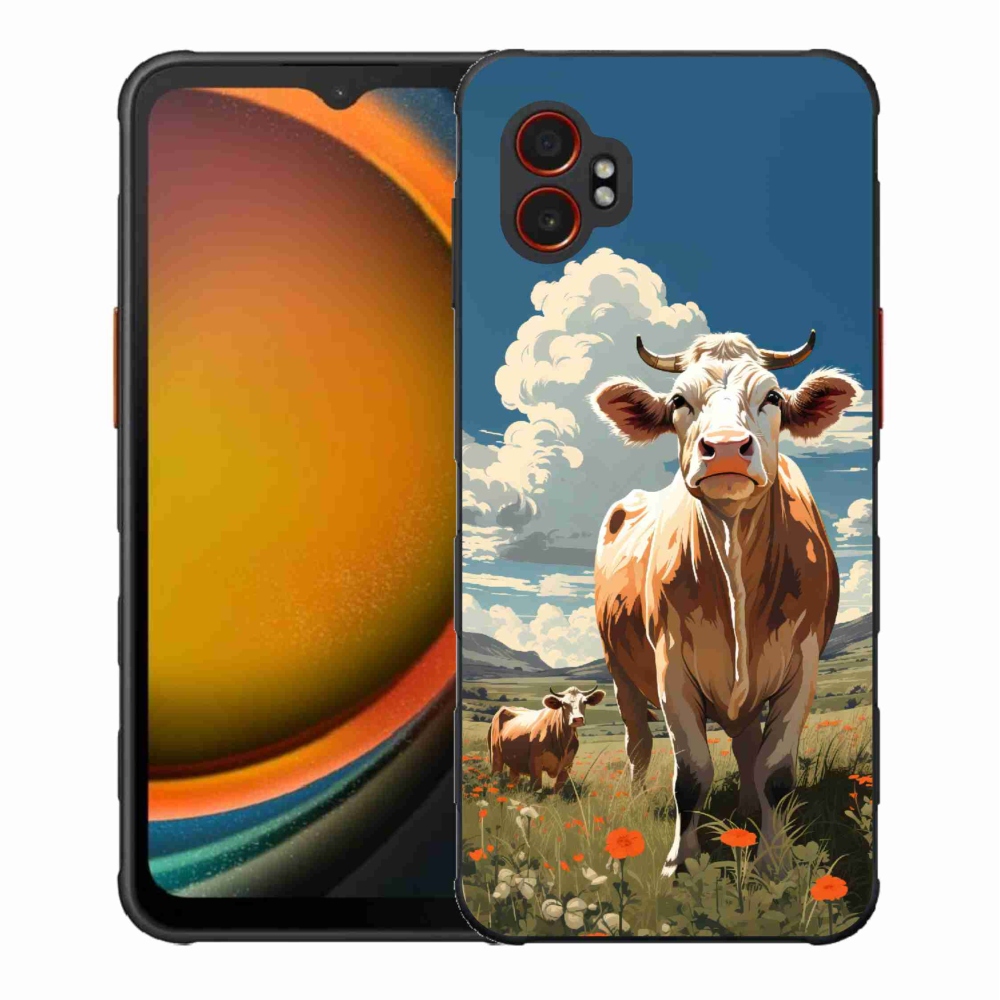 Zselés borítás mmCase Samsung Galaxy Xcover 7 Pro - tehenek a réten