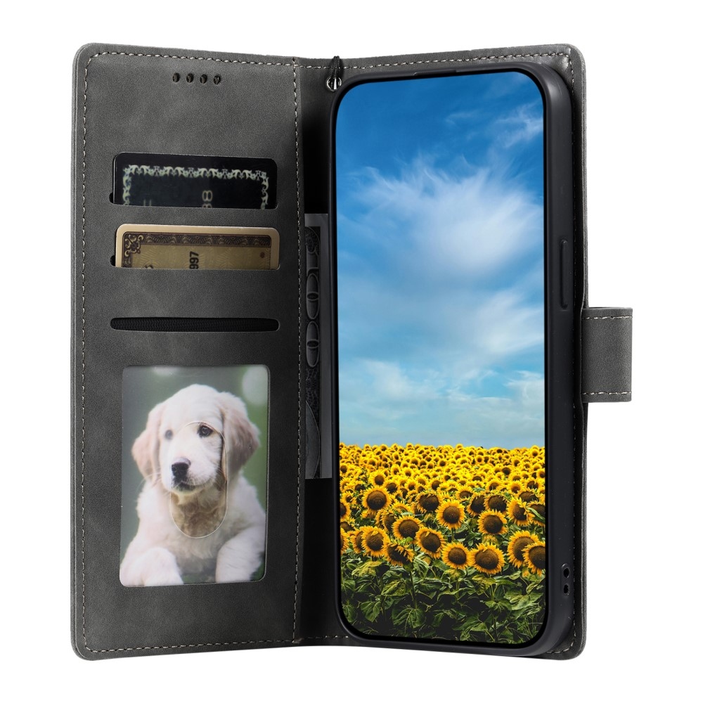 Mandalák könyv tok Xiaomi Redmi Note 14-hez - szürke