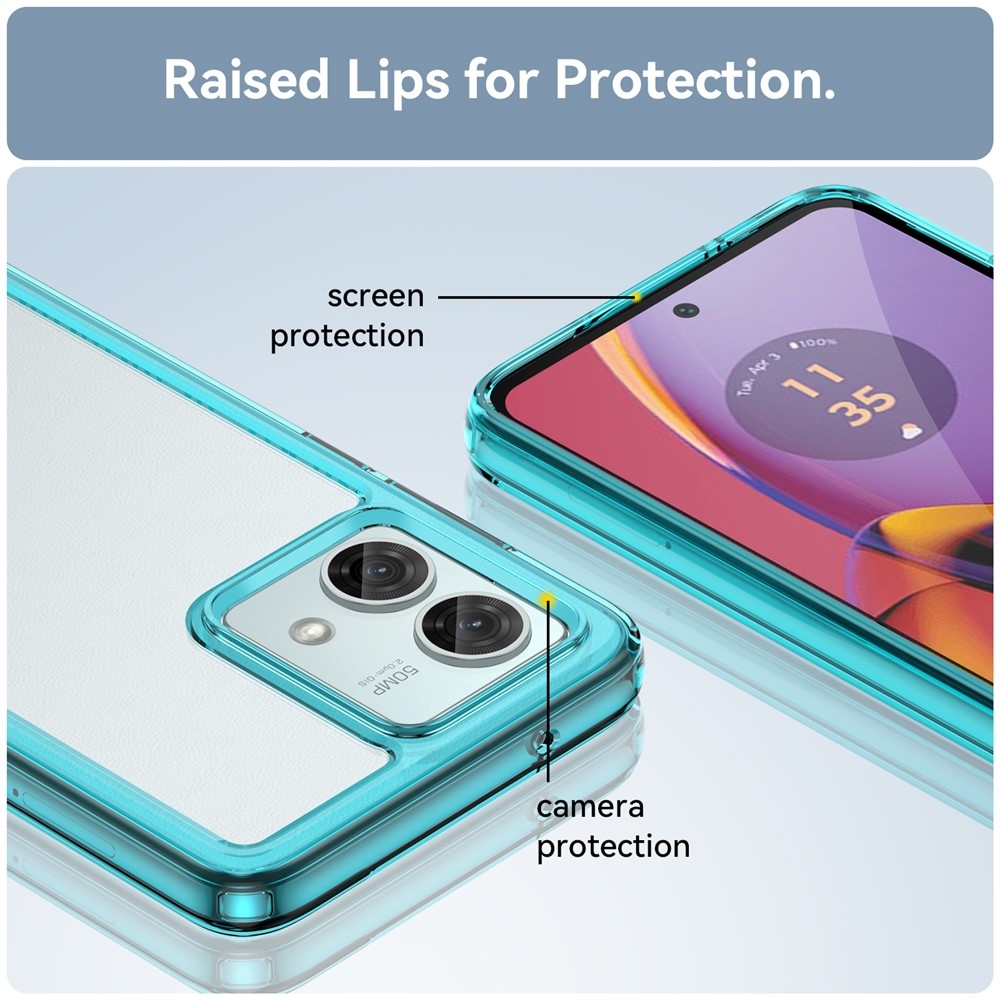 Zselés tok kemény hátlappal Motorola Moto G84 5G - világoskék