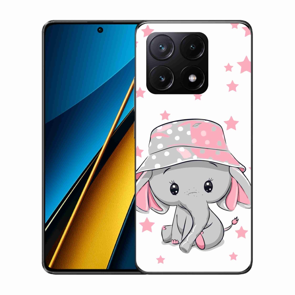 Gél borítás mmCase a Xiaomi Poco X6 Pro 5G számára - rózsaszín elefánt