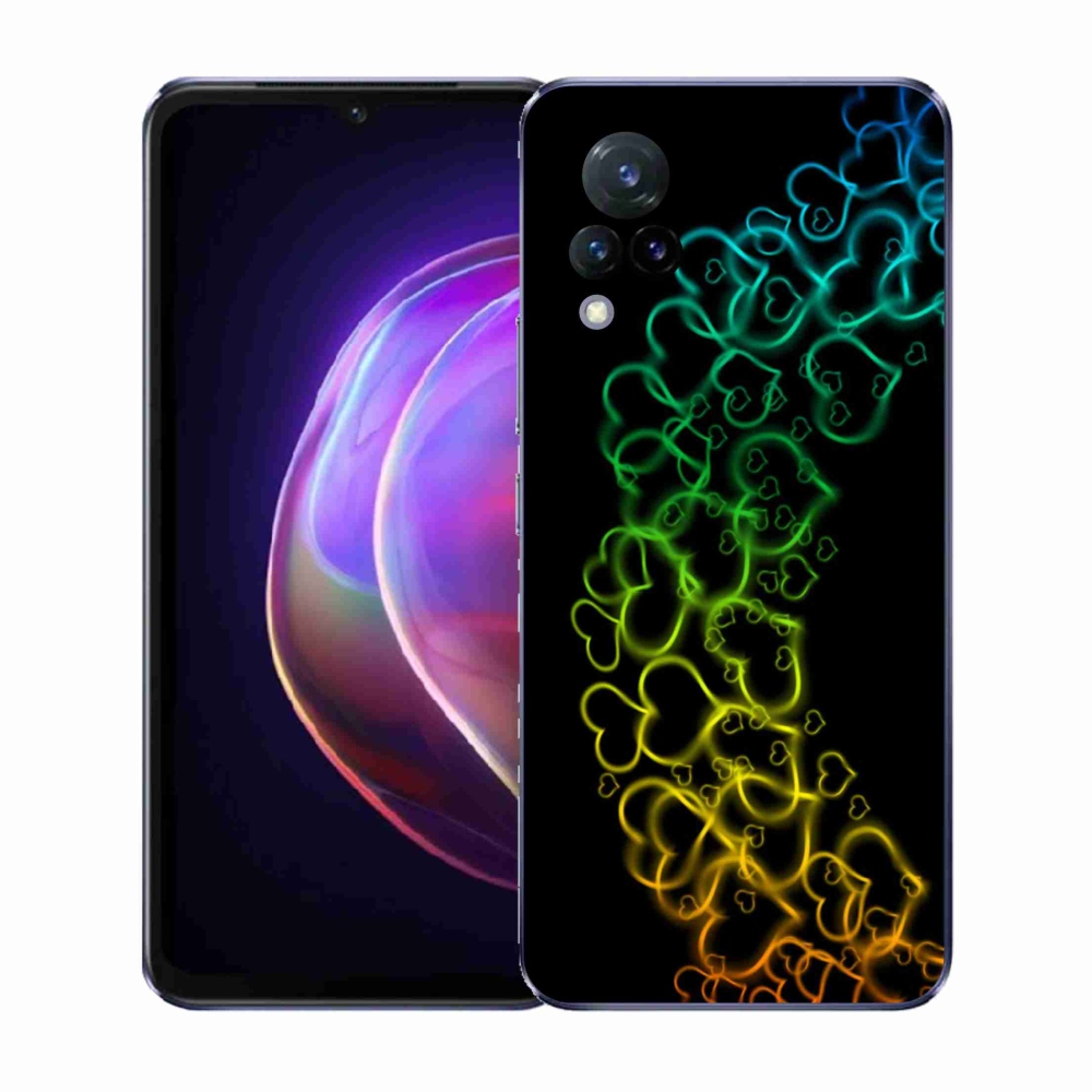 Gél borító mmCase a Vivo V21 4G/5G készülékhez - színes szívek