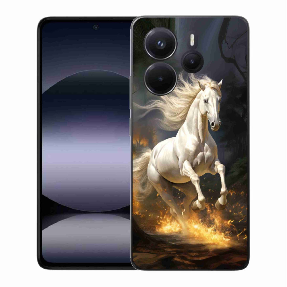 Gél borítás mmCase a Xiaomi Redmi Note 14-hez - fehér ló 2