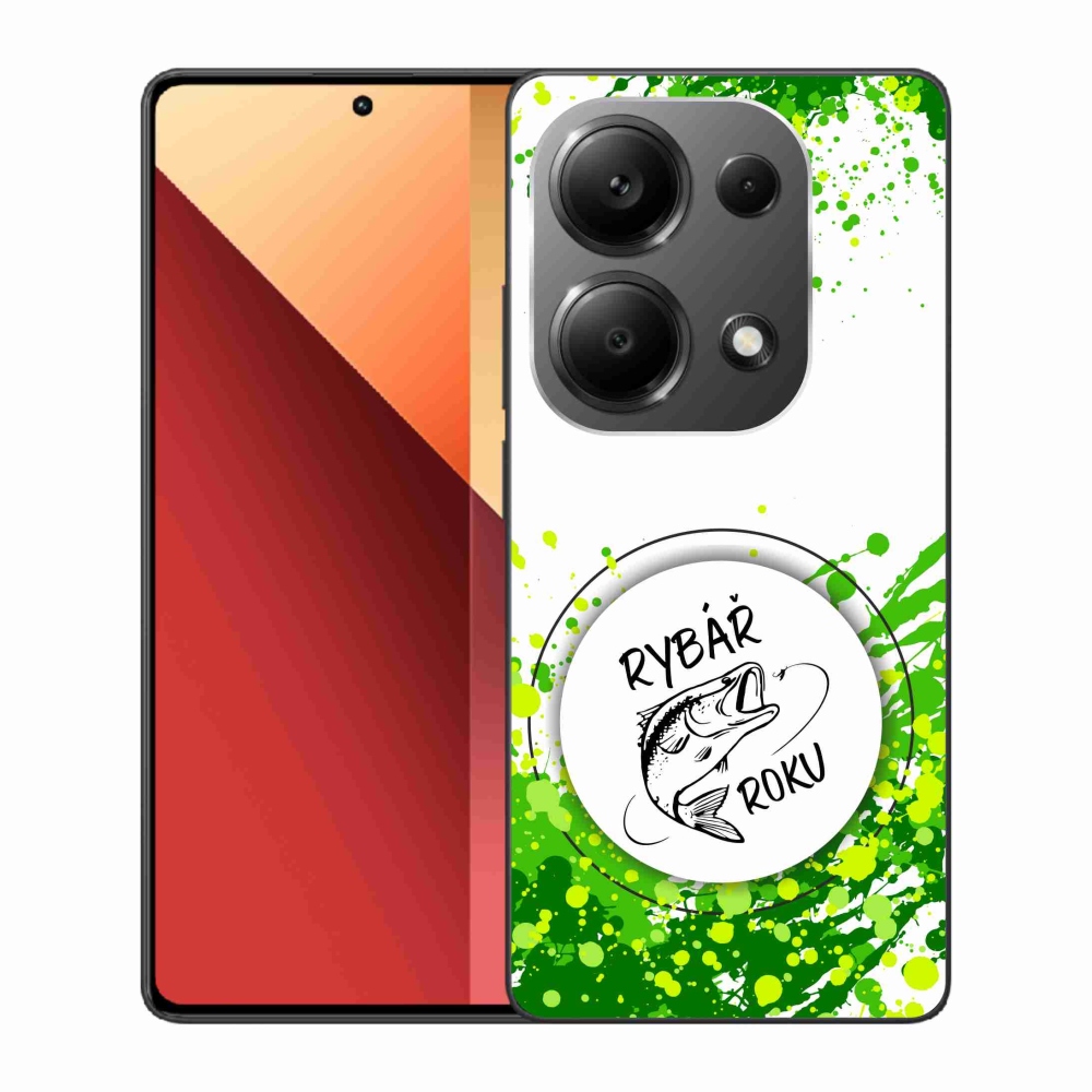 Gél borítás mmCase a Xiaomi Redmi Note 13 Pro 4G/Poco M6 Pro számára - az év horgásza fehér háttérrel