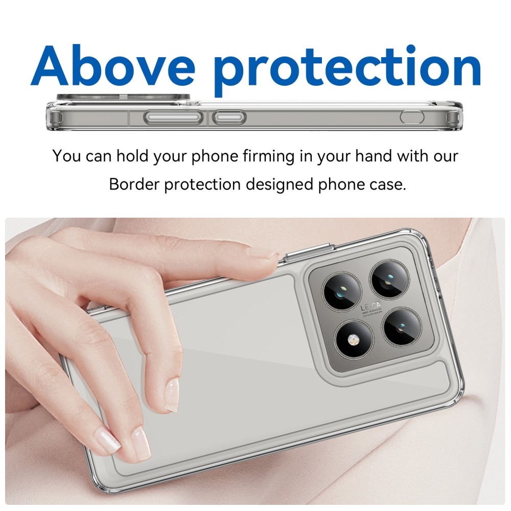 Gél tok fix hátlappal Xiaomi 14T/14T Pro készülékhez - átlátszó