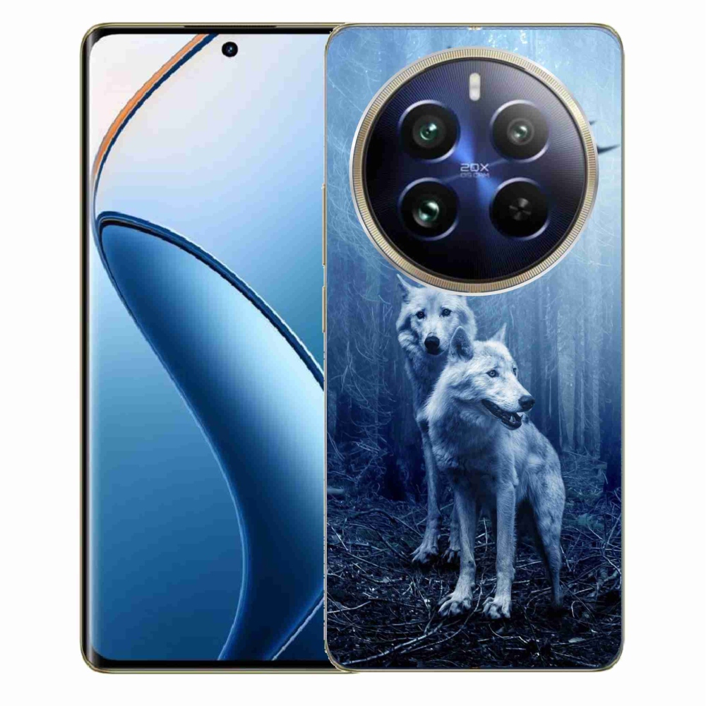Gél borítás mmCase a Realme 12 Pro 5G/12 Pro+ 5G számára - farkasok az erdőben