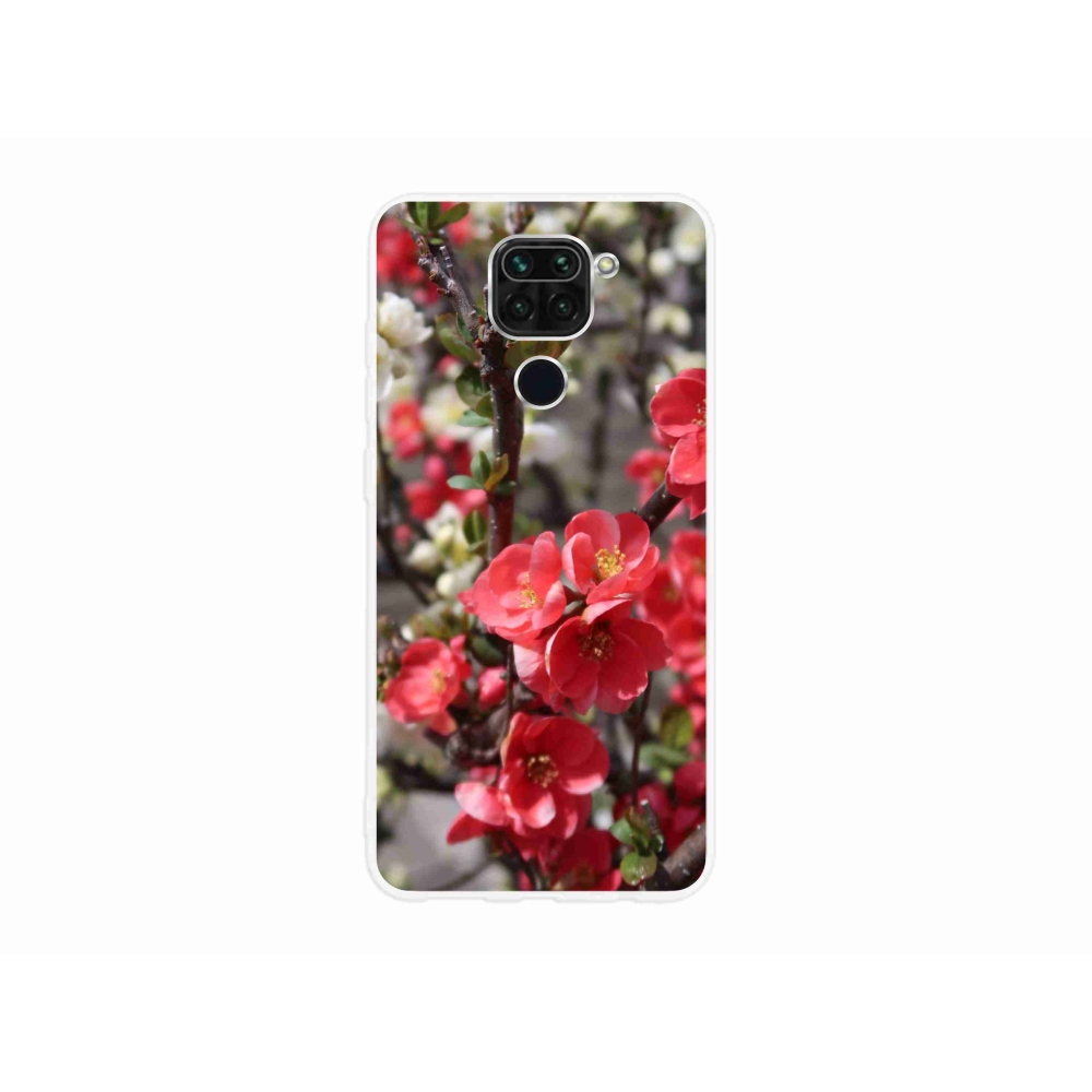 Gél borítás mmCase a Xiaomi Redmi Note 9-hez - piros virágok
